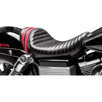 SEAT STUBS SPOILER SOLO TUCK & ROLL BLACK W/RED STRIPES