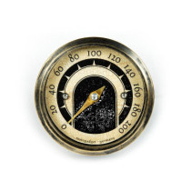 MST VINTAGE ANALOG SPEEDOMETER BRASS FINISH