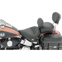 PILLION PAD WIDE TOURING STUDDED WITH CONCHOS AND RECESSED FOR DRIVER BACKREST