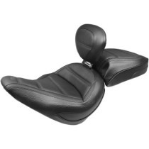 SEAT SOLO TOUR W/BACKREST TRAPEZOID STITCH BLACK