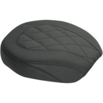 PILLION PAD SOLO WIDE TRIPPER™ DIAMOND STITCHED BLACK