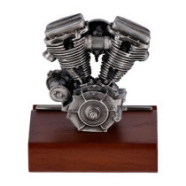 Panhead motor on wooden base