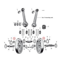 Nut, crankpin. 37-73 45" Flathead