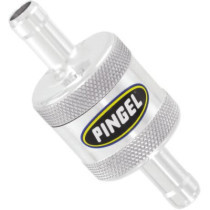 INLINE SS FUEL FILTER SATIN 3/8 IN 3/8 OUT