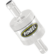 INLINE SS FUEL FILTER CHROME 3/8 IN 3/8 OUT