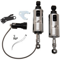 PROGRESSIVE SUSPENSION 422 SERIES HEAVY DUTY SHOCKS W/ REMOTE ADJUSTABLE PRELOAD CHROME