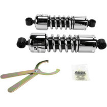 PROGRESSIVE SUSPENSION 412 SERIES AMERICAN-TUNED GAS SHOCKS W/O COVER CHROME 11"