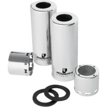 PROGRESSIVE SUSPENSION CUSTOM SHORT SHOCK COVERS CHROME