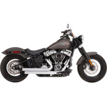 Softail 2-Into-2 System Flush Chrome with Chrome End Caps