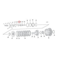 Retaining ring, clutch adjusting screw