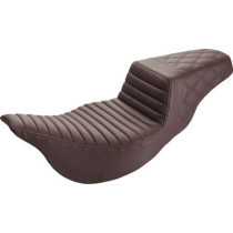 Step Up Seat - Tuck and Roll/Lattice Stitched - Brown -  FLH