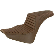 Step Up Seat - Tuck and Roll/Lattice Stitched - Brown