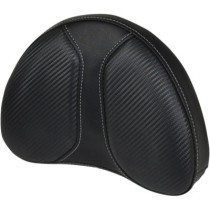 SISSY BAR PAD DOMINATOR CONTOURED REAR VINYL PLAIN CARBON LOOK