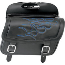 HIGHWAYMAN BLUE FLAME TATTOO SADDLEBAGS MEDIUM