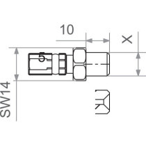 FIT M10X1.0 MALE TI