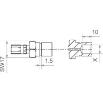 FIT M10X1.0 FEMALE GM