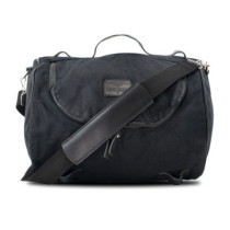 LongRide, roll bag waxed cotton narrow. Black