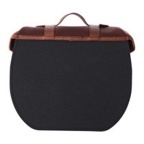 Longride, click-on Retro saddlebag waxed cotton. Brown