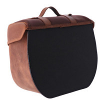 Longride, click-on Retro saddlebag waxed cotton. Brown