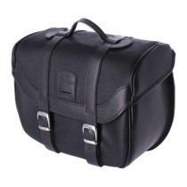 Longride, click-on Retro saddlebag waxed cotton. Black