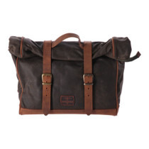 Longride, click-on Old Chopper saddlebag waxed cotton. Khaki