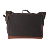 Longride, click-on Old Chopper saddlebag waxed cotton. Khaki