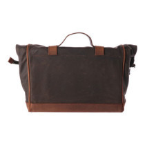 Longride, click-on Old Chopper saddlebag waxed cotton. Khaki