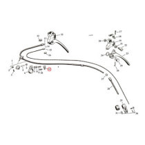 CLAMP LOWER, OUTER BRAKE CABLE TO FORK