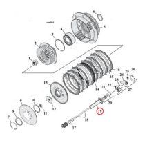 Pushrod end clutch, right side