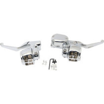  Sportster 14-up Handlebar Control Kit Chrome 14 mm Cable Clutch ABS Single Disc 