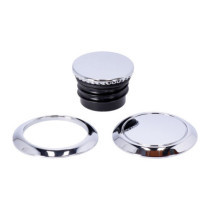 Pop-up gas cap, left & right set. Chrome