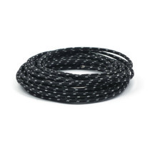 Classic cloth covered wiring, 25ft. roll. Black/White