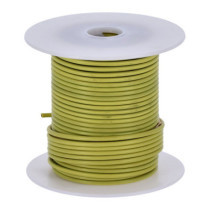 Wire on spool, 14 gauge. 100 ft. Yellow