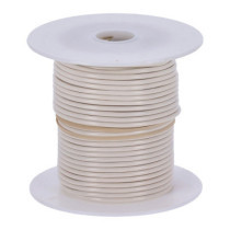 Wire on spool, 14 gauge. 100 ft. White