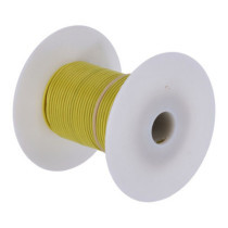 Wire on spool, 18 gauge. 100 ft. Yellow