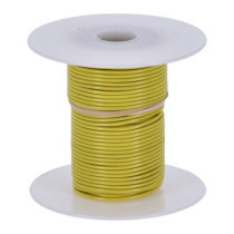 Wire on spool, 18 gauge. 100 ft. Yellow