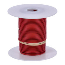 Wire on spool, 18 gauge. 100 ft. Red