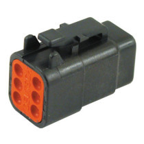 NAMZ, Deutsch DTM connector. Black, plug, 6-pins