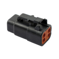 NAMZ, Deutsch DTM connector. Black, plug, 4-pins