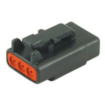 NAMZ, Deutsch DTM connector. Black, plug, 3-pins