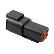 NAMZ, Deutsch DTM connector. Black, receptable, 4-pins