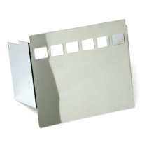 Battery side cover, smooth with 6-hole window. Chrome