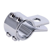 3-piece clamp 1-1/8". Chrome steel