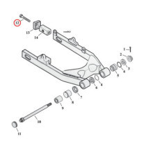 Bolt, axle adjuster rear wheel