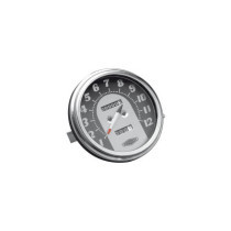  62-67 FL-Style Speedometer Scale: 120 mph  Scale Color: black/silver  Ratio 2:1 