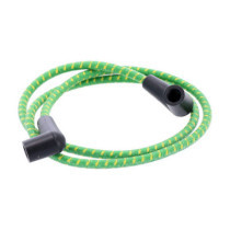 Universal 40" spark plug wire set. Cotton cloth,Green/Yellow