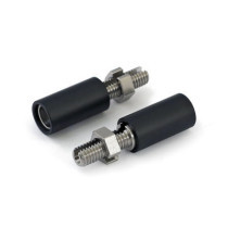 Turn signal extensions, 27mm. M8 threaded. Black