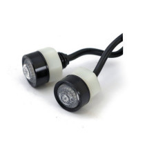 Mono, LED turn signals. Clear lens. Black