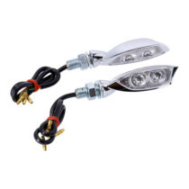 Morella Duo, LED taillight/turn signal combo. Chrome. Clear