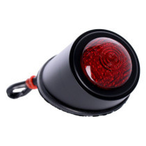 Old School LED taillight, Type 1. Black. Red lens